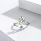 Anillo réglable para Perro en Plata de ley 925 con Zirconia - Hecho a mano 3