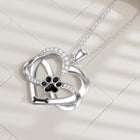 Collar Corazón Infini y Huella en Plata de ley 925 con Zirconia 1