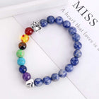 Pulsera conmemorativo Arcoíris Puente - Perlas 7 chakras Regalo para la pérdida de un mascota 1