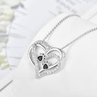Collar Corazón Huella de Perro con Zirconia 1