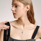 Collar Huella y Croix en Plata de ley 925 3