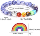 Pulsera conmemorativo Arcoíris Puente - Perlas 7 chakras Regalo para la pérdida de un mascota 4