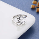 Anillo Huella y Corazón fabriquée à la main - Plata de ley 925 réglable 5