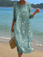 Vestido casual de mujer con estampado floral 1
