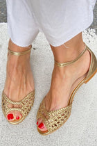 Isadora | Sandalias trenzadas doradas 3