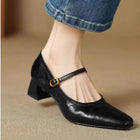 Laura | Mules Elegantes con Tacón Ancho 3