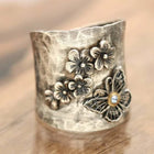 Anillo large Abeja fleur Mariposa 2