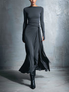 Naiara ❘ Vestido maxi con nudo lateral 1