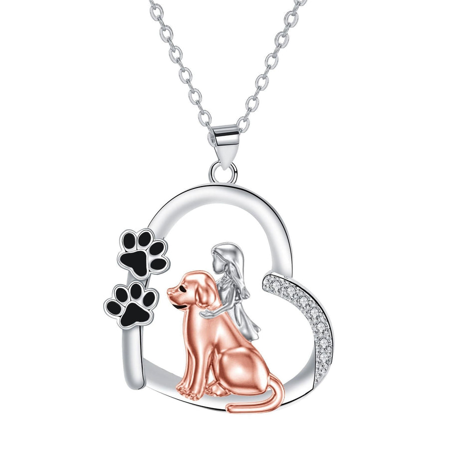 Collar fille y Perro Corazón