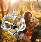 Collar Corazón Infini y Huella en Plata de ley 925 con Zirconia 2