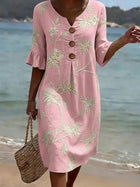 Vestido casual de mujer con estampado floral 1