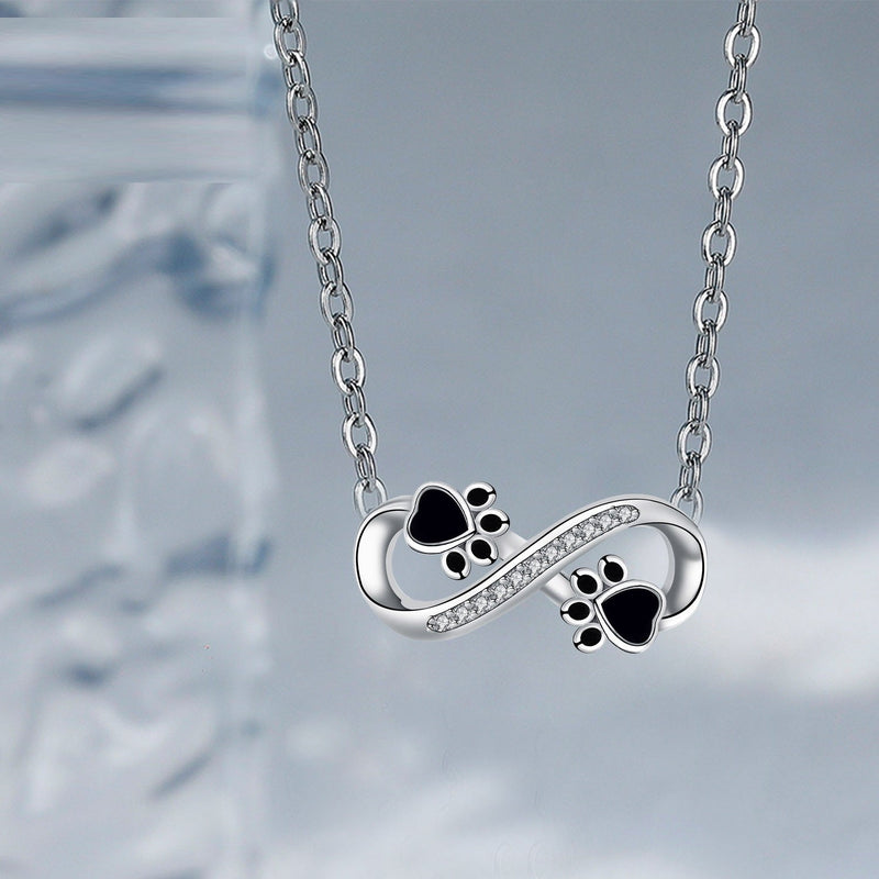 Collar Empreinte de Huella Infini con Zirconia