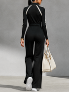 Monica | Conjunto de Chándal con Rayas en Contraste Negras, Top con Cremallera y Pantalón de Pierna Ancha con Cordón 2