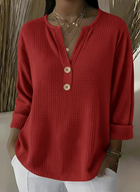 Lucía | Camiseta Henley Gofrada con Botones 3