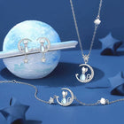 Aretes Gato lune y étoile en Plata de ley 925 con zircon 2
