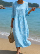 Vestido casual de mujer con estampado floral 1