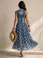 Adeline | Vestido Largo Denim con Lunares 3