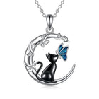 Collar Colgante Cristal Lune Gato Mariposa 3