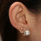 Aretes Perlas renne de Noël 2
