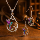 Hermoso Collar Colibrí para Mujer con Aretes de regalo 1
