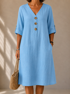 Amelia™ | Vestido de Botones 1