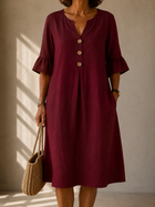 Clara™ | Vestido de Botones 1