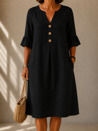 Silvia™ | Vestido de Botones 1