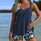 Valeria - Traje de Baño de Rayas con Short de Playa 2