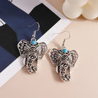 Aretes Colgantees éléphant vintage Plata style Bohemio 3