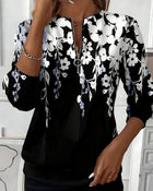 Sofía | Top Floral con Cuello Cremallera 3