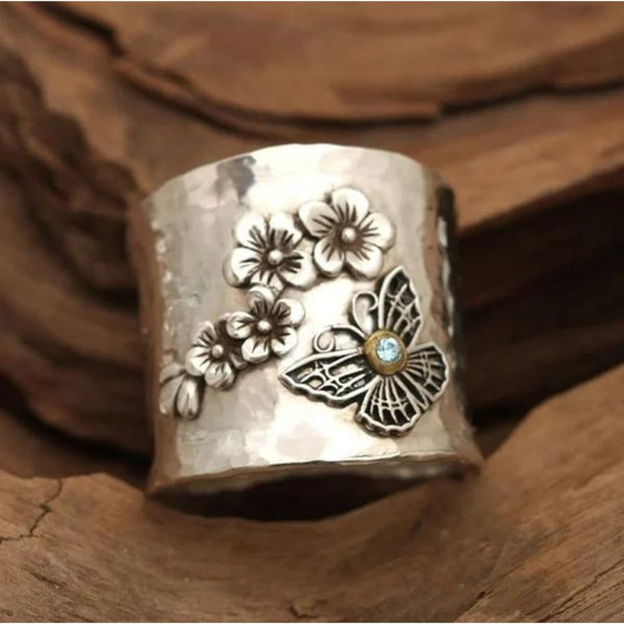 Anillo large Abeja fleur Mariposa
