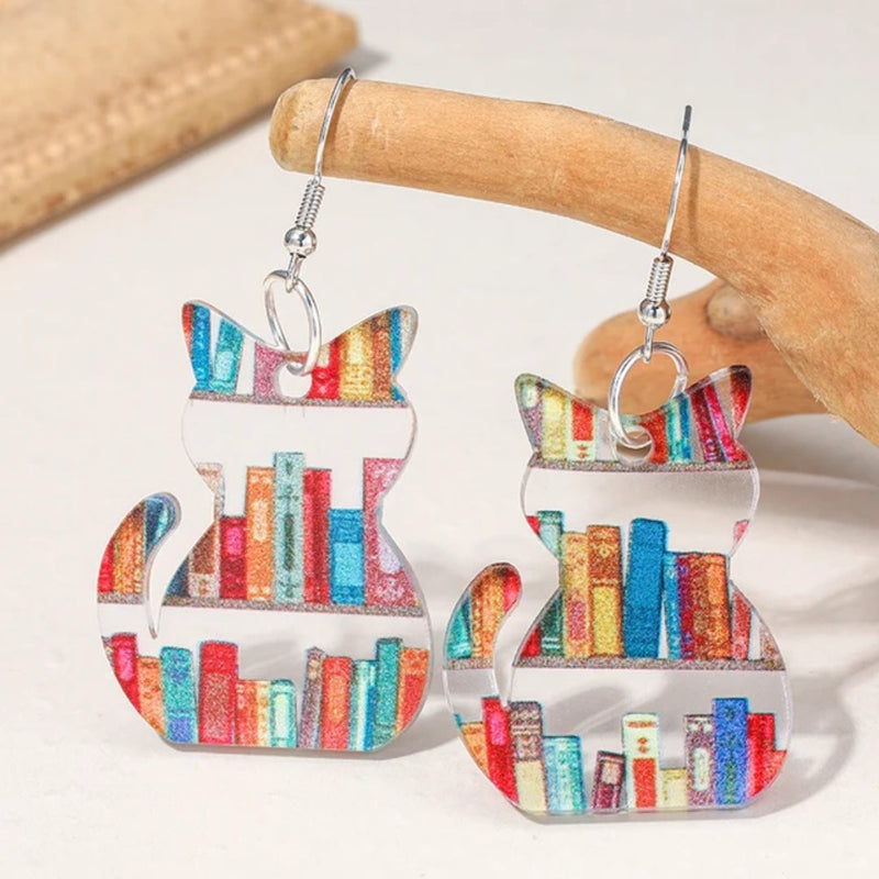 Aretes Gato Colorées vintage