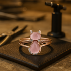 Anillo Gato en Oro rosa 1