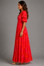 Olympe | Vestido Fluido en Rosa y Naranja 3