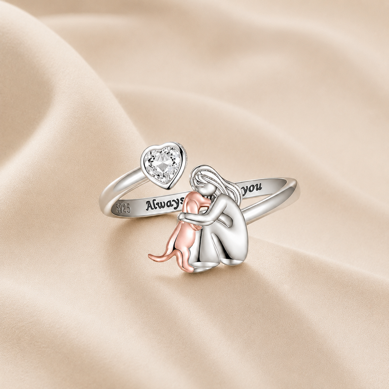El Abrazo Eterno - Anillo Ajustable Con Grabado