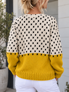 Cárdigan de Botones con Estampado de Lunares Amarillos 3