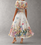 Rosalinda | Vestido Maxi Floral de Manga Corta 3