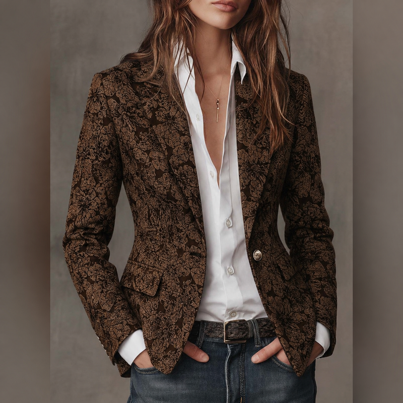 Estelle | Blazer Ajustado de Jacquard Cashmere