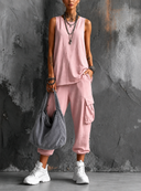 Rosa+Bolso gris