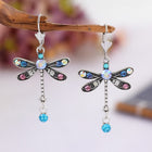 Aretes elegantes de libélula esculpida 3