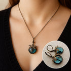 Hermoso collar de libélula vintage con aretes de regalo - Oferta por tiempo limitado 2