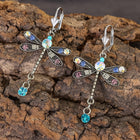 Aretes elegantes de libélula esculpida 2