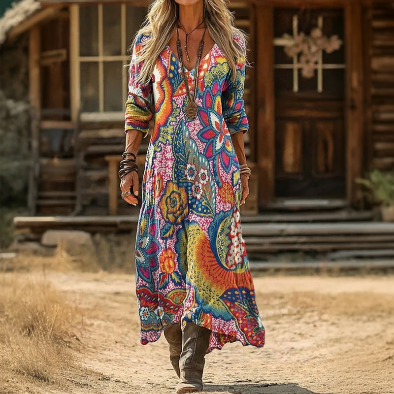 Antonia | Vestido Maxi Bohemio Fluido