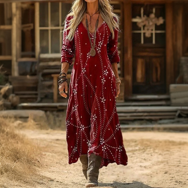 Maribel | Vestido Maxi Bohemio Fluido
