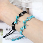 Pulsera tejida a mano con libélulas 2
