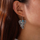 Aretes Colgantees éléphant vintage Plata style Bohemio 2