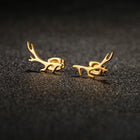 Aretes de madera con diseño de asta de ciervo 3