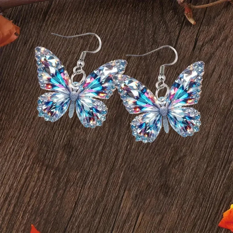 Aretes Mariposa scintillantes