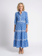 Ysolde | Three Quarter Sleeve Chain Pattern Midi Dress 1