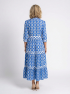 Ysolde | Three Quarter Sleeve Chain Pattern Midi Dress 3